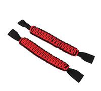 Headrest Roll Bar Grab Handles Nonslip Paracord Handle Grips Universal Fit for Car SUV ATV UTV RV Oxford Cloth Nylon 29.6cm 2 Pack (Black Red)