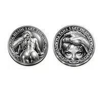 Heads I Get Tail/Tails I Get Head Commemorative Coin，3D Funny Heads And Tails Challenge Coin，Humor Prank Gift For Adults Date Night Ideas，Double-Sided Lucky Token (B2)