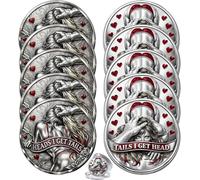 Heads I Get Tail/Tails I Get Head Commemorative Coin, Funny Heads and Tails Challenge Coin, Double-Sided Lucky Token, Decision Coins for Couples, Humor Prank Gift for Adults Date Night Ideas (5PC*#01)