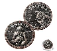 Heads I Get Tail/Tails I Get Head Commemorative Coin, Funny Heads and Tails Challenge Coin, Double-Sided Lucky Token, Funny Novelty Coins for Couples, Humor Gift for Couples (1PC)