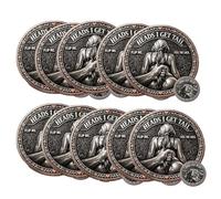 Heads I Get Tail/Tails I Get Head Commemorative Coin, Funny Heads and Tails Challenge Coin,Double-Sided Lucky Token for Date Night Ideas,Humor Prank Gifts for Valentine's Day (C-10PCS)