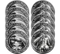 Heads I Get Tail/Tails I Get Head Commemorative Coin, Funny Heads and Tails Challenge Coin, Double-Sided Lucky Token, Decision Coins for Couples, Humor Prank Gift for Adults Date Night Ideas (5PC*#04)