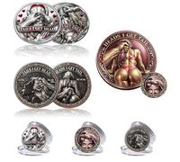 Heads I Get Tail/Tails I Get Head Commemorative Coin, Funny Heads and Tails Challenge Coin, Double-Sided Lucky Token, Decision Coins for Couples, Gift for Adults Date Night Valentine's (A+C+D 3PCS)