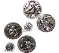 Heads I Get Tail/Tails I Get Head Commemorative Coin, Funny Heads and Tails Challenge Coin, Double-Sided Lucky Token, Decision Coins for Couples, Gift for Adults Date Night Valentine's C 2PCS)