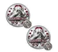 Heads I Get Tail/Tails I Get Head Commemorative Coin, Funny Heads and Tails Challenge Coin,Double-Sided Lucky Token for Date Night Ideas,Humor Prank Gifts for Valentine's Day (B-2PCS)