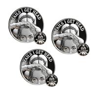 Heads I Get Tail/Tails I Get Head Commemorative Coin, Funny Heads and Tails Challenge Coin,Double-Sided Lucky Token for Date Night Ideas,Humor Prank Gifts for Valentine's Day (E-3PCS)