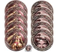 Heads I Get Tail/Tails I Get Head Commemorative Coin, Funny Heads and Tails Challenge Coin, Double-Sided Lucky Token, Decision Coins for Couples, Humor Prank Gift for Adults Date Night Ideas (5PC*#05)