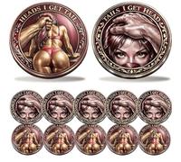 Heads I Get Tail/Tails I Get Head Commemorative Coin, Funny Heads and Tails Challenge Coin,Double-Sided Lucky Token for Date Night Ideas,Humor Prank Gifts for Valentine's Day (A-5PCS)