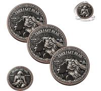 Heads I Get Tail/Tails I Get Head Commemorative Coin, Funny Heads and Tails Challenge Coin, Double-Sided Lucky Token, Funny Novelty Coins for Couples, Humor Gift for Couples (3PCS)