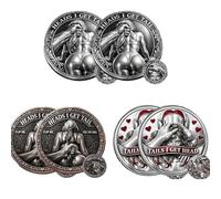Heads I Get Tail/Tails I Get Head Commemorative Coin,Funny Heads and Tails Challenge Coin,Flirty Novelty Gift for Couples Anniversary & Date Night Game (Mix 6pc)