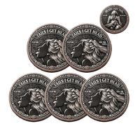 Heads I Get Tail/Tails I Get Head Commemorative Coin - Funny Heads and Tails Challenge Coin for Couples, Double-Sided Lucky Token, Humor Gift for Couples (5pcs)