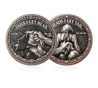 Heads I Get Tail/Tails I Get Head Commemorative Coin, Funny Heads and Tails Challenge Coins, Double-Sided Lucky Token, “FLIP ME.” “FEEL THE LUCK.” Humor Prank Gifts for Valentine's Day (1pcs)