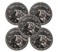 Heads I Get Tail/Tails I Get Head Commemorative Coin, Funny Heads and Tails Challenge Decision Coin, Double-Sided Sexy Flirtatious Lucky Token, for Valentine Anniversary Date Night (5pcs)