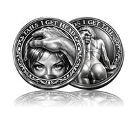 Heads I Get Tail/Tails I Get Head Commemorative Coin, Funny Heads and Tails Coins, Double-Sided Lucky Token, Heads I Get Tail Coin Humor Romantic Gift, Prank Gift for Valentine’s Day (1 PC,D)