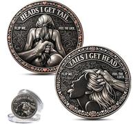 Heads I Get Tail/Tails I Get Head Commemorative Coin, Funny Heads and Tails Coins, Double-Sided Lucky Token, Heads I Get Tail Coin Humor Romantic Gift, Prank Gift for Valentine’s Day (1 PC,B)