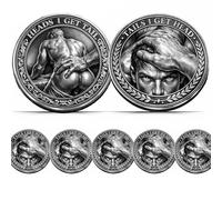 Heads I Get Tail/Tails I Get Head Commemorative Coin, Funny Male Intimacy Heads and Tails Challenge Coin, Double-Sided Male Flip The Coins for Couples, Novelty Token Adult Prank Gift (5pcs)