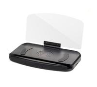 Heads Up Display Car Car Head-Up Display HUD Navigation Projector Phone Wireless Charging Holder HD Mobile Speedometer(10W wireless charge)