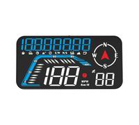 Heads Up Display Car GPS HUD Digital Speedometer Plug And Play For All Cars Big Font KMH MPH Mileage Local Time Altitude Head-up Display(G12 Blue)