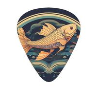 Heads Up Fish guitar pick set, 3 different thicknesses, 12 pieces for a variety of instruments