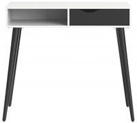 Heads White and Black 1 Drawer Console Table