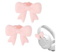 Headset Accessories - 2 Pieces 3d Cute Cosplay Silicone Bows Headphone Accessories | Headset Bow - for Work Travel Commuting Party Streaming Studying and Daily Uses.