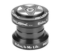 Headset Aluminum Alloy 34mm Fork Headset for 28.6mm Straight Steerer Fork Bearing(Black)