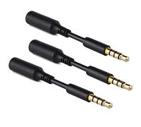 Headset Audio Jack Extender(3 Packs)3.5mm Headphone AUX Extension Adapter for Mophie Juice Pack, OtterBox, Lifeproof Case