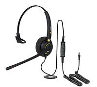 Headset for Avaya 1608 1608i 1616 1616i 9608 9608G 9610 9610G 9611 9611G IP Phones Home Office or Call Centre Great Headset with Noise Cancelling Mic - EAR510 + QD009