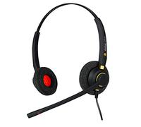Headset for Mitel 5224, 5230, 5235, 5240, 5312 & 5320 Telephone + FREE RJ9 Plantronics QD Lead - QD002 (P) Double Ear