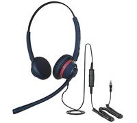 Headset for Unify Siemens Double Ear OpenScape CP200 CP205 CP400 CP600 Telephone Home Office Call Centre Noise Cancelling Mic Comfortable Headband EAR510 QD002P