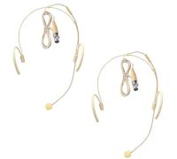 Headset Headworn Microphone Two Earset Over Ear Hanging Mic Mini XLR 4 Pin TA4F Plug for Shure,Silicone Earhook,1.5m Cable Work for Stage,Lectures,Live Performance,Theater