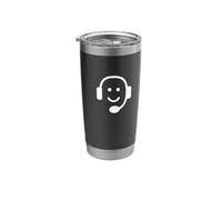 Headset Icon Call Center Gamer Support Design Stainless Steel Insulated Tumbler
