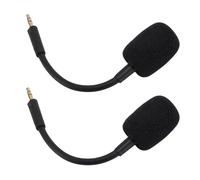 Headset Mic, 2 Pcs Headset Microphone Lossless Sound Quality with Foam Sponge Cover for Repair Replacement for RAZER Barracuda X (Black)