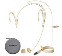 Headset Microphone Dual Earset Headworn Over Ear Hanging Condenser Mic Compatible with AKG Wireless System Bodypack Transmitter for Lectures Performance Theater Podcasts, Mini XLR 3 Pin TA3F Plug