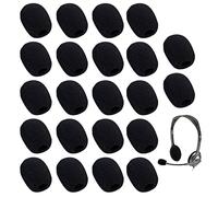 Headset Microphone Foam Cover AWAVM 10 Packs Foam Microphone Windscreen Microphone Protector Mini Windscreens Sponge Foam Covers Shield Protection New Job Gifts