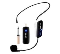 Headset Microphone For Talking, Headmount Wirelessrophone For Teacher, Outdoor Stage Teaching, Audio Performance, Training, Lecture 1 To 2 Microphones, Range