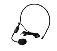 Headset Mini Head-mounted Wired Microphone with 3.5mm Interface Condenser MIC for Voice Amplifier Speaker Suitable for Stage Performance Show Singing with Dancing Teaching