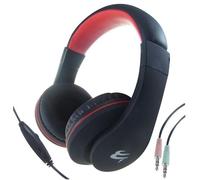 Headset PC Mic & Vol Control Blk-Red Audio Visual - 24-1530