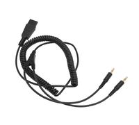 Headset QD to 3.5mm Quick Disconnect Cable for Plantronics, QD to Dual 3.5mm Adapter Cord, for Plantronics Headset Audio QD Cable for PC Sound Card
