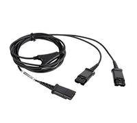 Headset Quick Disconnect Cord Y Adapter Trainer Cable for Training Center,Compatible with Plantronics and Same QD headsets