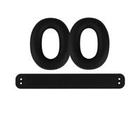 Headset Silicone Earmuffs Suitable for So-ny INZONE H9 II, Headphone Cover Protective Cover Sweat-Proof, Oil-Proof and Breathable for INZONE H9 II (Headband pads + 2 earpads (black))