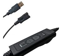 Headset USB Adapter for Laptop, PC - Made for Poly Plantronics Wired Headphones with Mic and Quick Disconnect (QD), Volume, Mute Controls at Fingertips Makes Video Meetings Easier for All-Day Usage