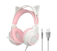 Headset with Wire - Noise-Canceling Cat Ear with Microphone,Computer Game Headphone with Wire | for Music Listening Phone Calls Studying Home Dorm Apartment Girls Women Teens