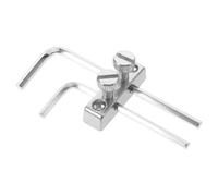 Headstock Mounted Wrench Holder for Double Locking Tremolo Bridge | Metal Silver Finish, Screw Mount Slot with Hex Key Holder, for Luthiers and Bass Players