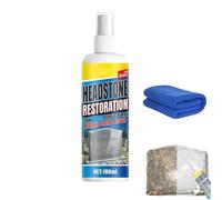 Headstone Cleaner for Graves, 100ml Headstone Restoration & Cleaning Spray, Gravestone Cleaner, Intensive Marble Cleaner, Remove Stains Instantly, Natural Stone Cleaner for Graves, Cleaning & Dirt