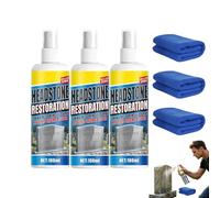 Headstone Cleaner for Graves, Gravestone Restoration and Cleaning Spray Kit with Microfiber Cloth, 100 ml Monument Tombstone Dirt Remover for Marble Granite (3PCS)