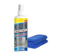 Headstone Cleaner for Graves, Gravestone Restoration and Cleaning Spray Kit with Microfiber Cloth, 100 ml Monument Tombstone Dirt Remover for Marble Granite (1PCS)