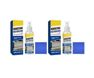 Headstone Cleaner for Graves, Headstone Restoration and Cleaning Spray, Removes Dirt, Moss, and Plant Growth, Cleans Granite Marble Cemetery Memorials