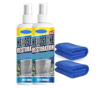 Headstone Cleaning Spray for Gravestones, Tombstone & Monument Cleaner for Granite Marble, Stone Care Formula for Cemetery Memorials 100ml (2pcs)