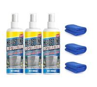 Headstone Restoration and Cleaning Spray - 3.4oz/100ml Tombstone Monument Cleaner for Granite Marble Limestone Cemetery Memorial Gravestone Outdoor Stone Maintenance (3)